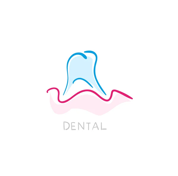 Zahnarztikone. Illustration von Zähnen als Symbol — Stockvektor