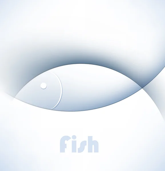Silhouette of fish. Vector illustration — Stock Vector