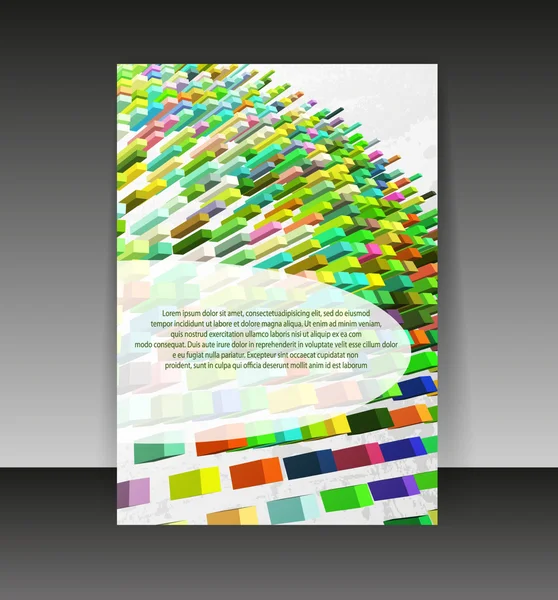 Flyer of dekking ontwerp. ontwerp inhoud als mapachtergrond. editabl — Stockvector