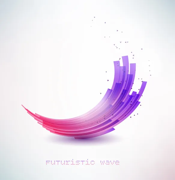Futuristic wave sign — Stock Vector