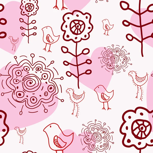 Motif floral sans couture — Image vectorielle