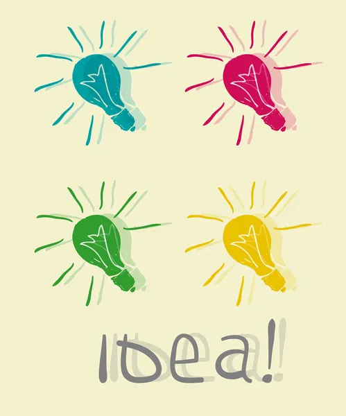 Lampada innovativa. Idea — Vettoriale Stock