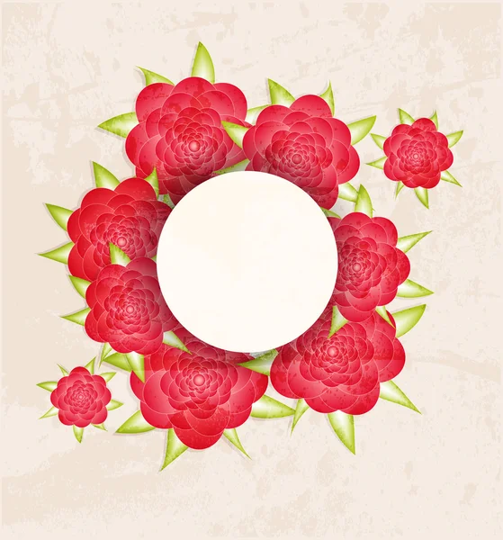 Convite abstrato fundo floral vintage . — Vetor de Stock