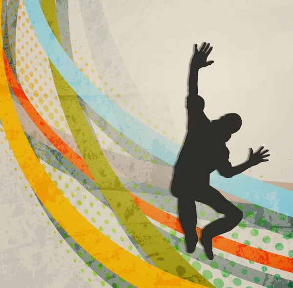 Mutlu adam dans vektör tasarımı — Stok Vektör