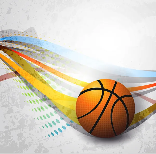 Баскетбольный рекламный плакат. Векторная иллюстрация — стоковый вектор