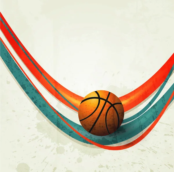 Cartel publicitario de baloncesto. Ilustración vectorial — Vector de stock