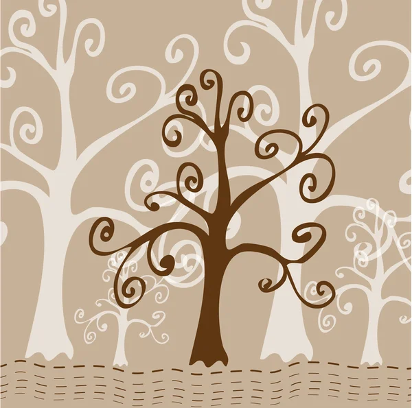 Árbol de tarjeta estilizada — Vector de stock