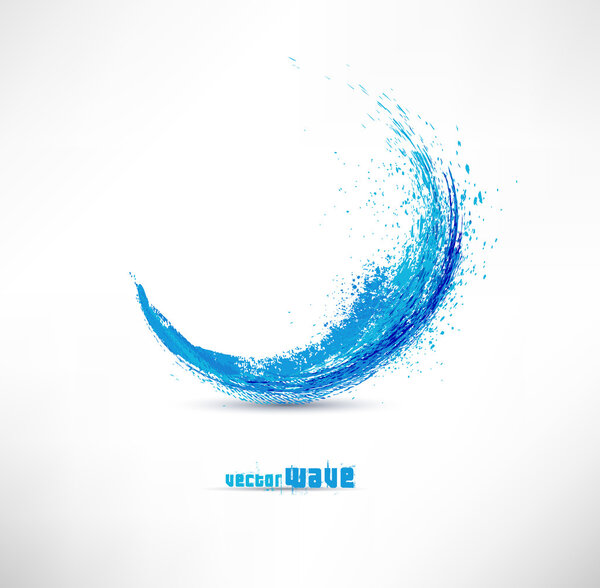Vector illustration of abstract blue wave