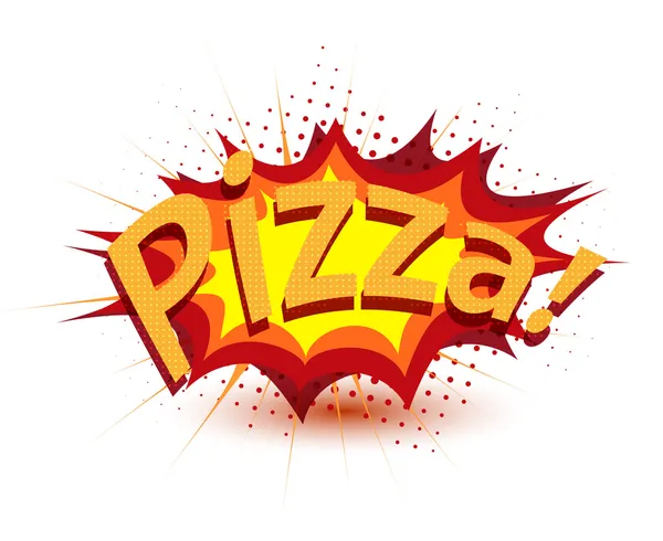 Pizza-Vintage-Etikett — Stockvektor