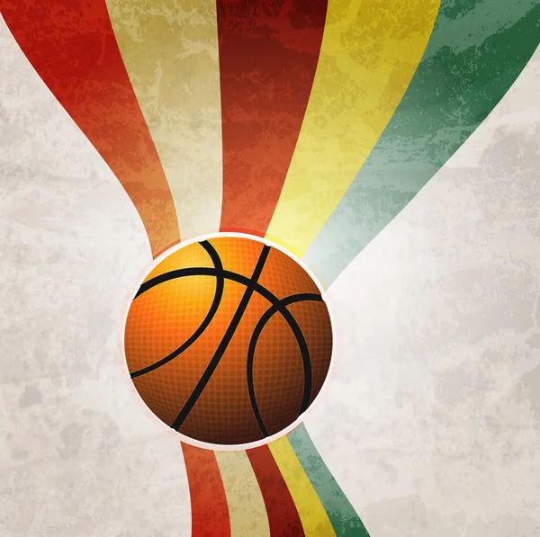 Affiche publicitaire de basket-ball. Illustration vectorielle — Image vectorielle