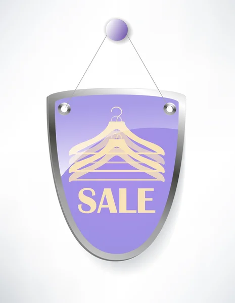 O escudo, sinal de venda . — Vetor de Stock