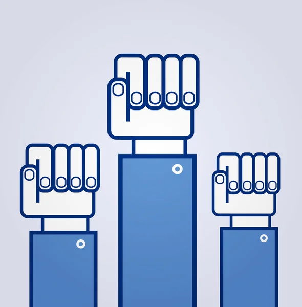 Fist. Symbol of revolution — Stock Vector