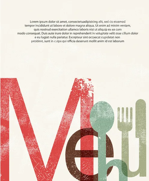 Menú. Diseño impresión fondo — Vector de stock