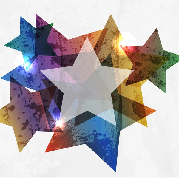 Grunge star. Contexte vectoriel abstrait — Image vectorielle
