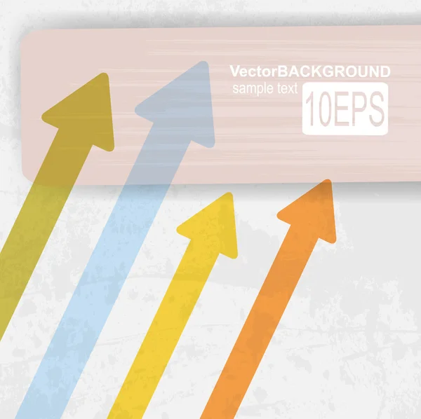 Farbige Pfeile abstrakten Vektorhintergrund. für Design — Stockvektor