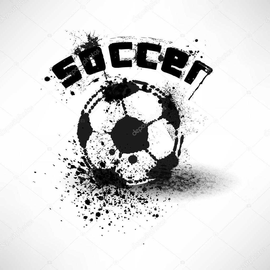 grunge soccer ball vector