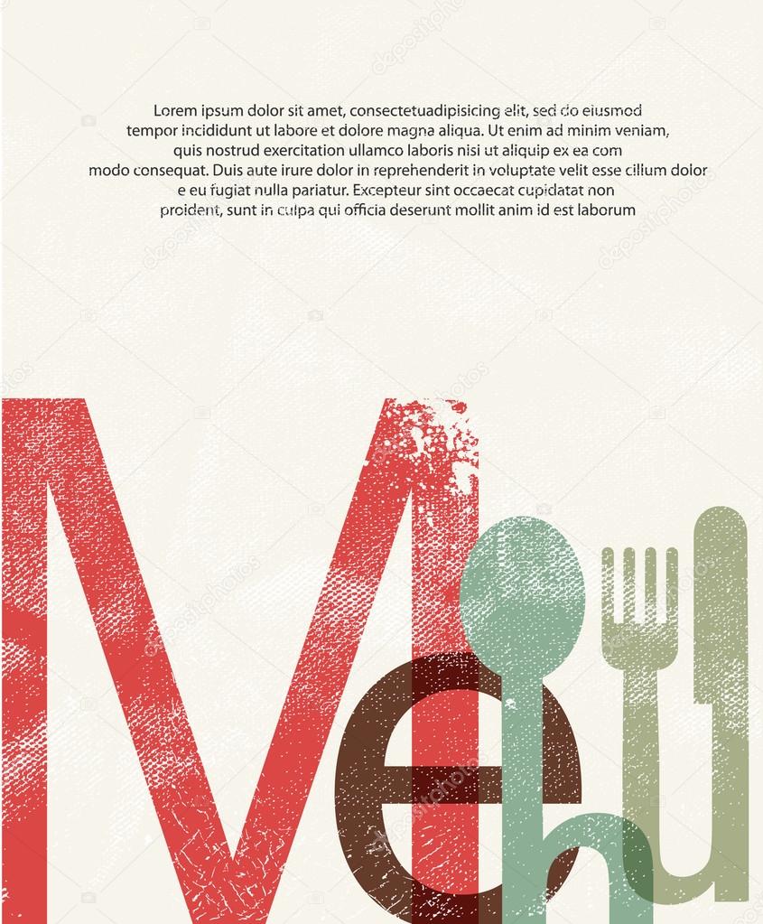 Menu. Design print background