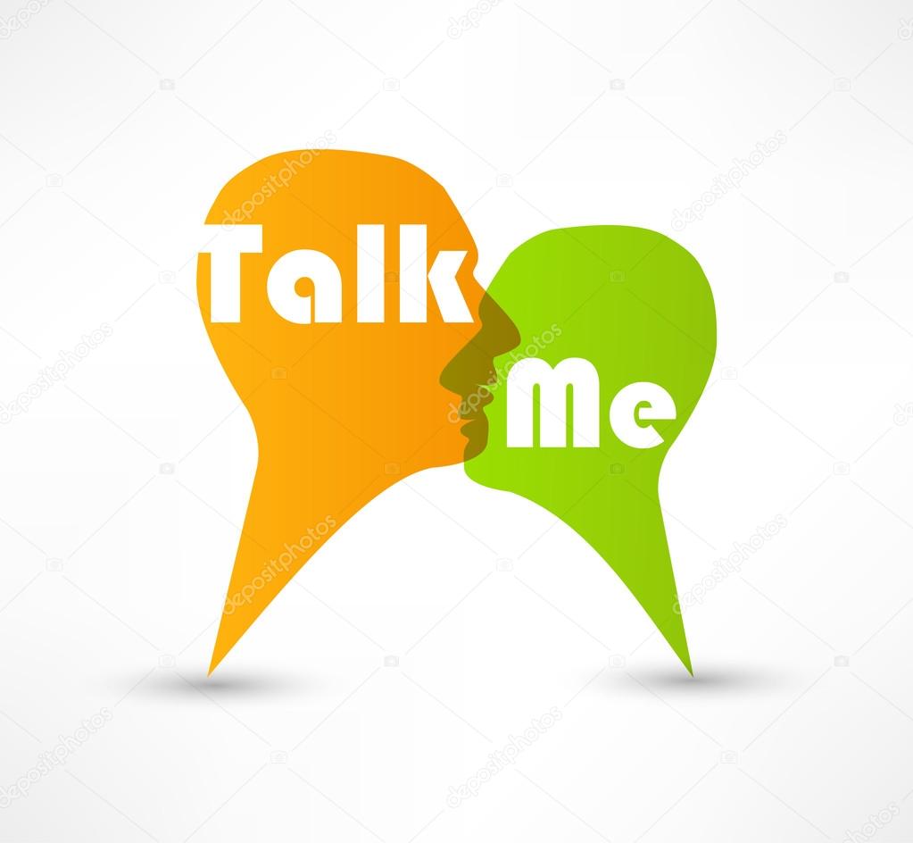 Talk me concept speech bubbles