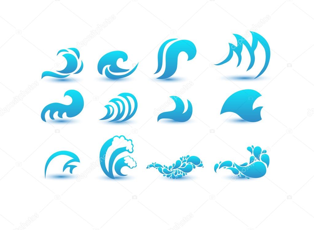 Vector illustration of abstract blue wave