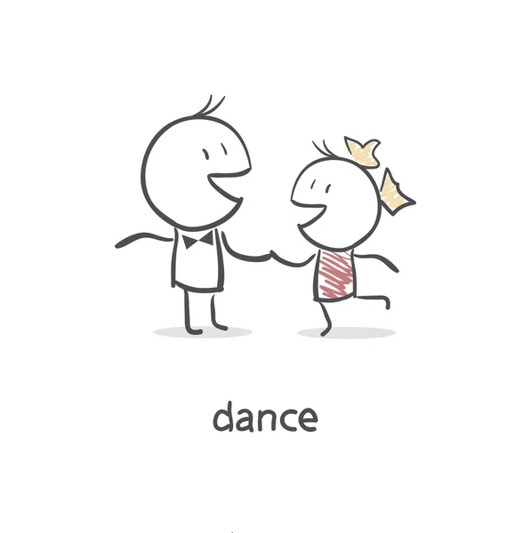 Dancing couple. — Stock Vector