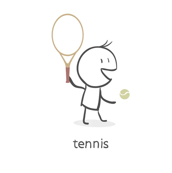 Jugador de tenis — Vector de stock