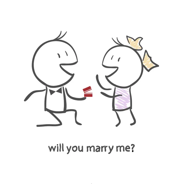 你愿意嫁给我吗？ — 图库矢量图片
