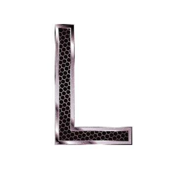 Metalik font. l harfi