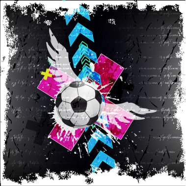 Futbol grunge afiş