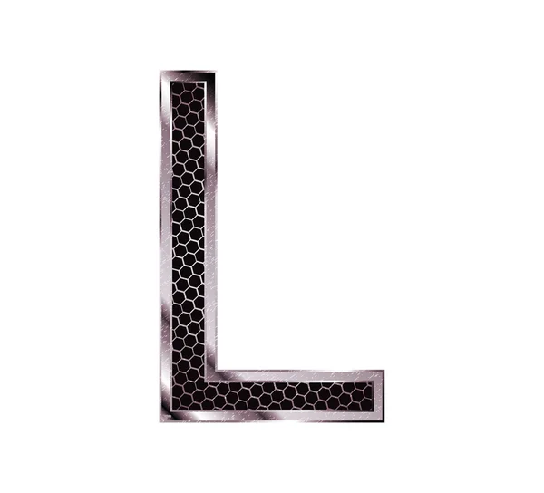 Metallic font . Letter L — Stock Photo, Image