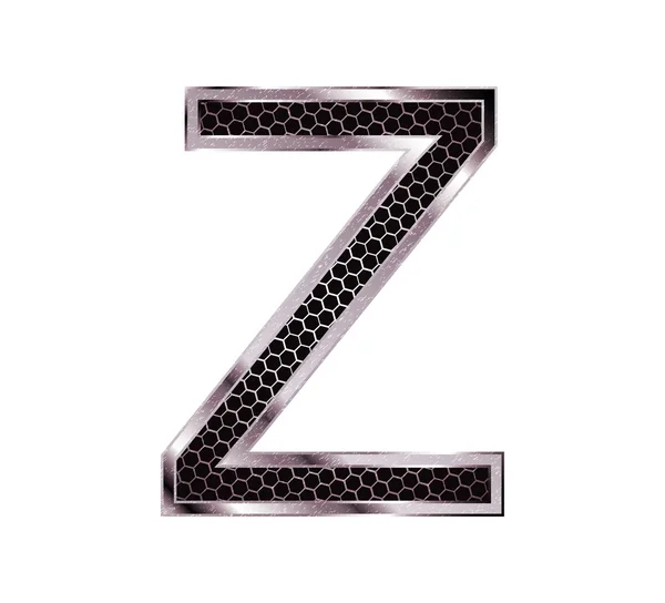 Металлический шрифт. Буква Z — стоковое фото