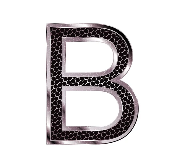 金属字体。字母 b — 图库照片