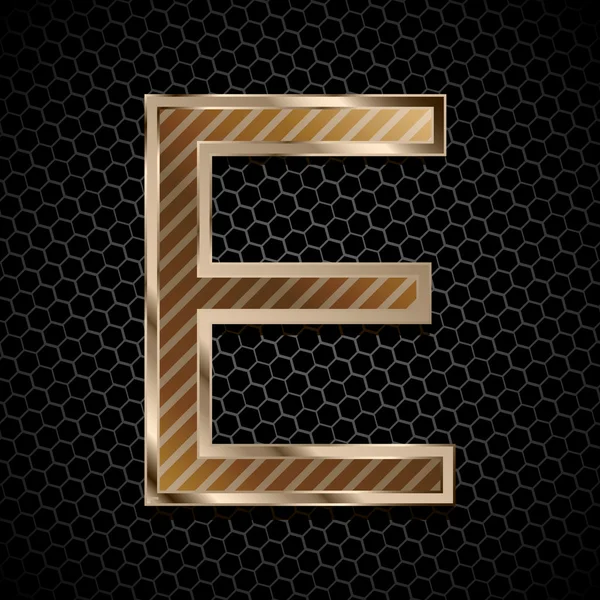 Metallic font . Letter E — Stock Photo, Image