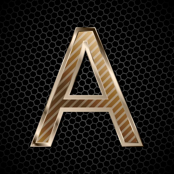 Metallic font . Letter A — Stock Photo, Image