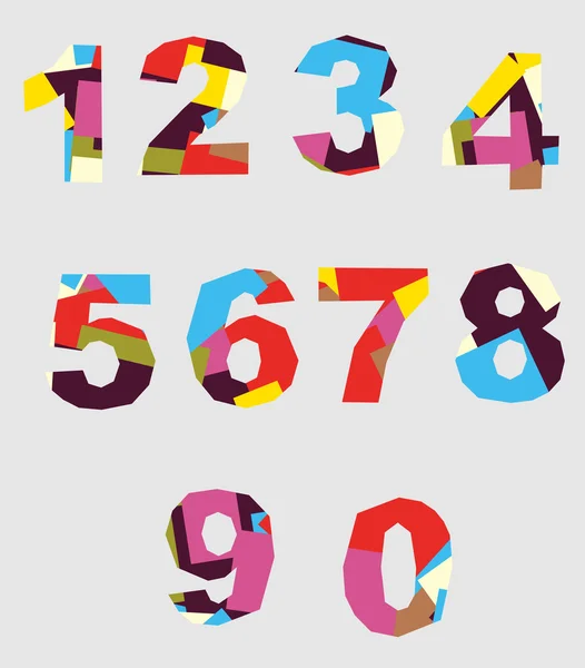 Arka plan tasarımı için gökkuşağı renkli numaralarla — Stok fotoğraf