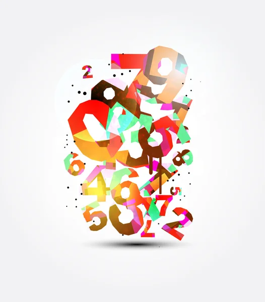 Abstrakter Hintergrund mit bunten Regenbogenzahlen für das Design — Stockfoto