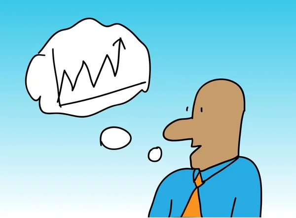 Sketchy illustration. Businessman talking — Stock Photo, Image
