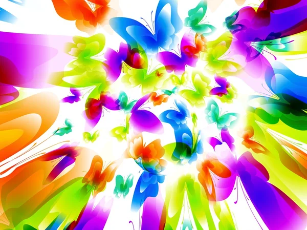 Fundo colorido com borboleta . — Fotografia de Stock