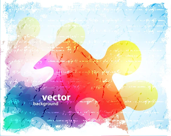 Design astratto puzzle forma colorata — Foto Stock