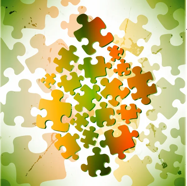 Design astratto puzzle forma colorata — Foto Stock