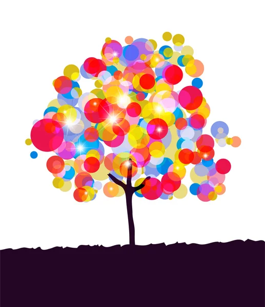 Абстрактное красочное дерево — стоковое фото