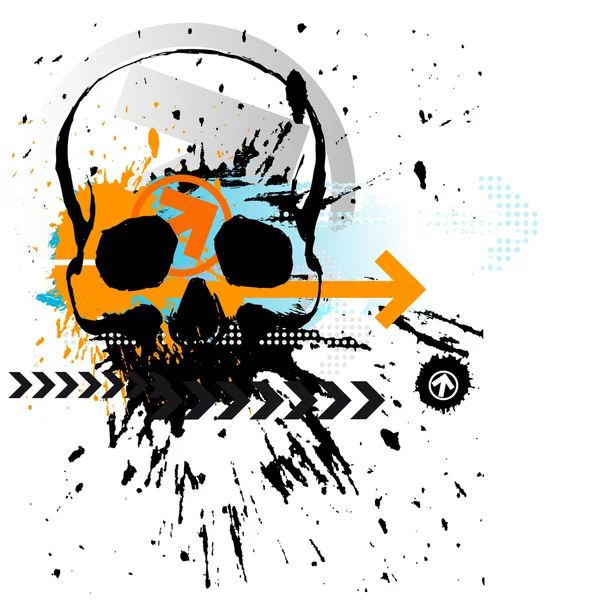 Skull grunge background — Stock Photo, Image