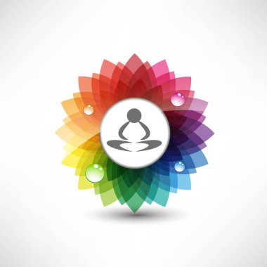 Yoga. resimde meditasyon