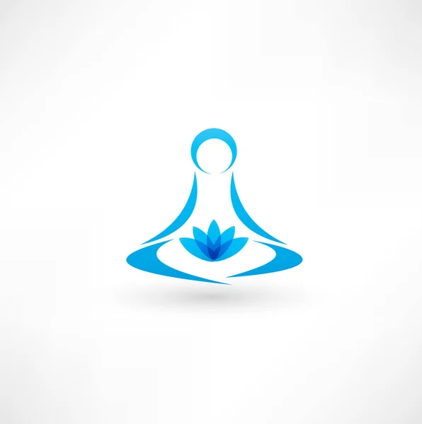 Yoga-icoon — Stockvector