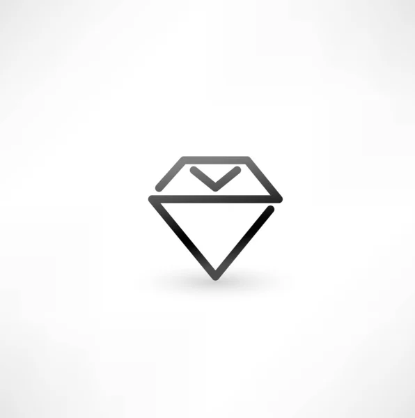 Diamond symbol. design icon — Stock Vector
