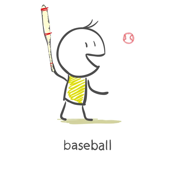 Jugador de béisbol — Vector de stock