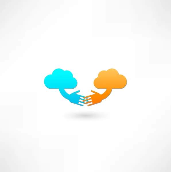 Cloud computing pictogram — Stockvector