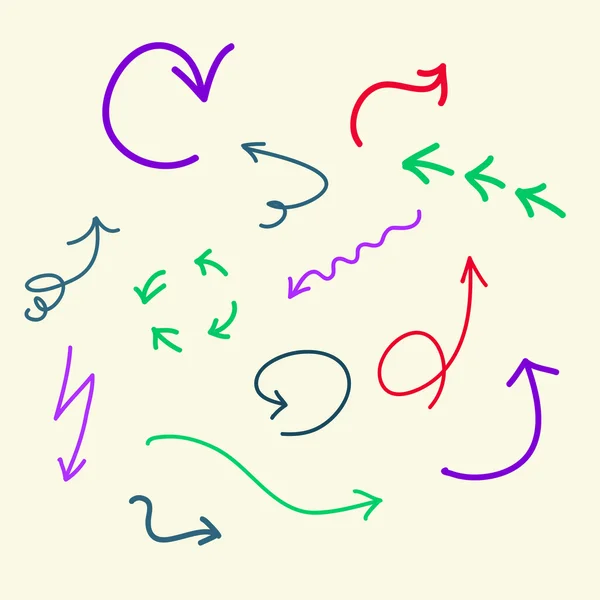 Frecce scarabocchiare — Vettoriale Stock