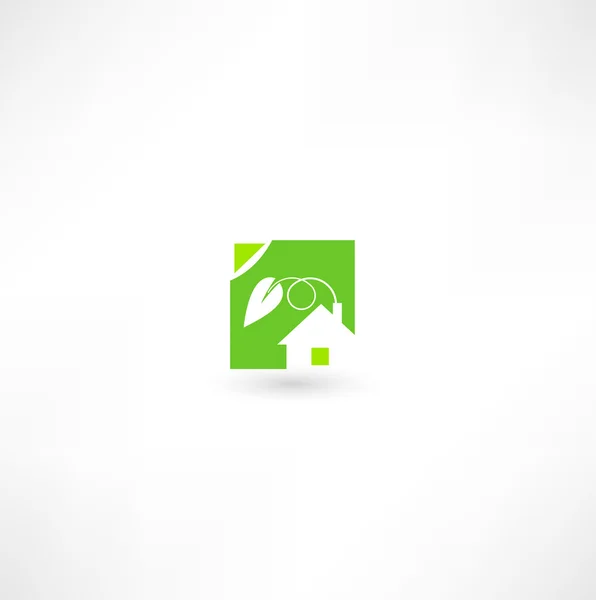 Eco icono del hogar — Vector de stock