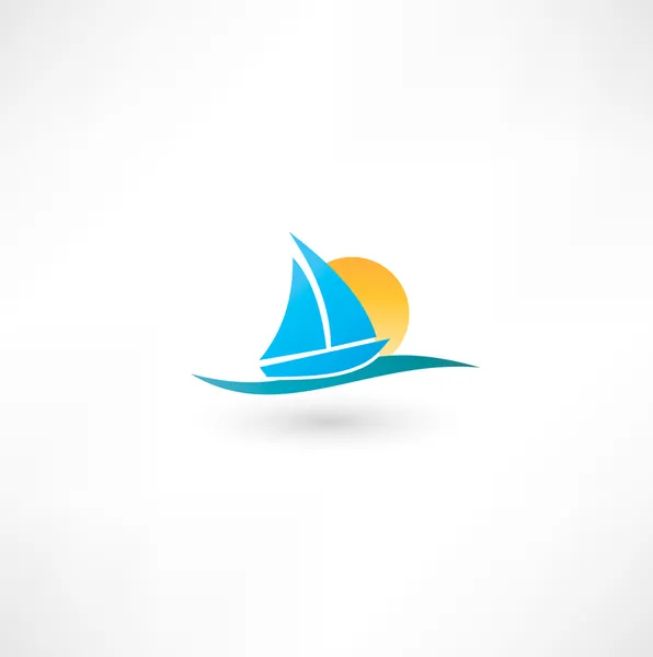 Icona dello yacht — Vettoriale Stock