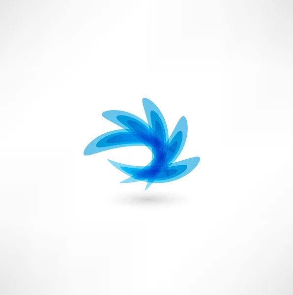 Signo de onda azul — Vector de stock